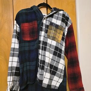 Urban Outfitters Multicolor Plaid Hoodie